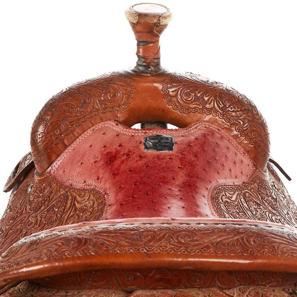 NRS Used 15.5in Cowboy Classic Full Floral Team Roper 5 NRS Used 15.5in Cowboy Classic Full Floral Team Roper - Image 3