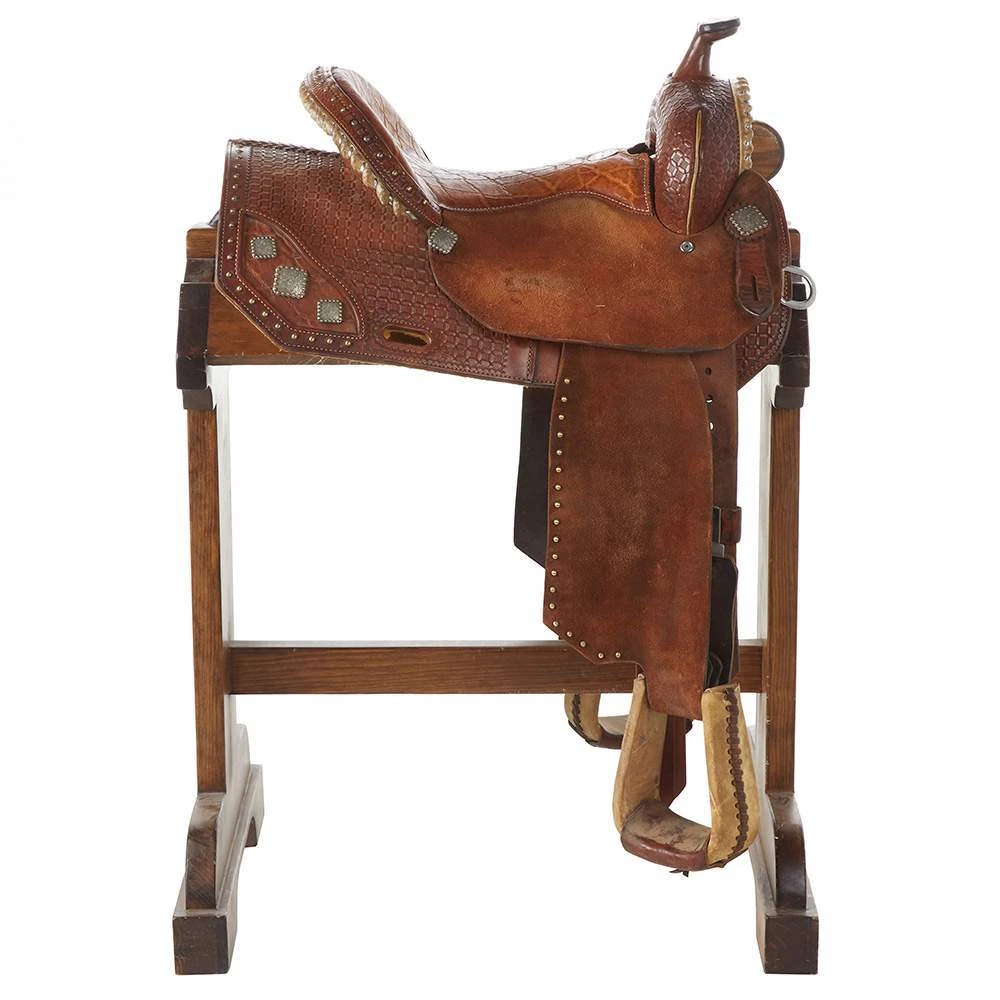 NRS Used 14.5in Shiloh Barrel Saddle 4 NRS Used 14.5in Shiloh Barrel Saddle - Image 2