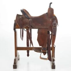 NRS Used 16.5in Fort Worth Saddlery Barrel Saddle -NRS || STANCE || Classic Shop 02 372BR 2