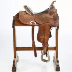 NRS Used 14in Fort Worth Saddlery Barrel Saddle -NRS || STANCE || Classic Shop 02 411BR 02