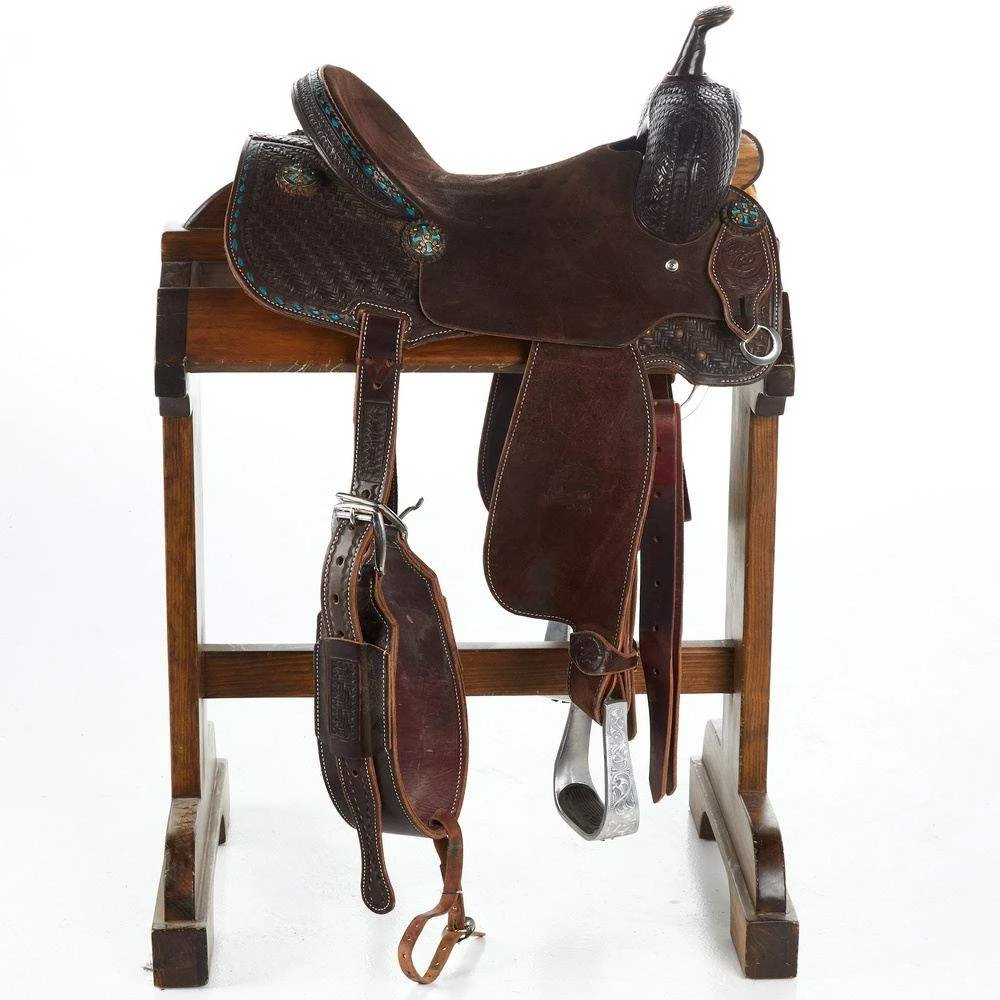 NRS Used 14in Jeff Smith Jackie Ganter Barrel Saddle 4 NRS Used 14in Jeff Smith Jackie Ganter Barrel Saddle - Image 2