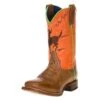 Roper Footwear Youth Horsey Tan 8in. Orange Bucking Bronc -NRS || STANCE || Classic Shop 117065 default l