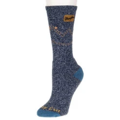 For Bare Feet Men's Blue Jean Wrangler Patch Boot Sock