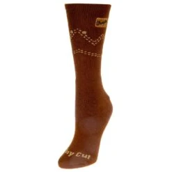 For Bare Feet Men's Chocolate Wrangler Patch Cowboy Cut Crew Socks