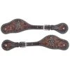 Circle Y Saddlery Dark Flash Arizona Flower Mens Spur Straps -NRS || STANCE || Classic Shop 132422 default l