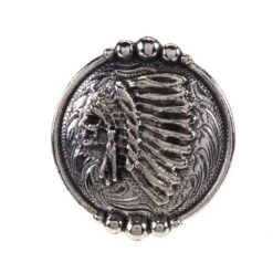 Rockin Out Designs Jewelry 1 1/2in. Scalloped Indian Head Concho