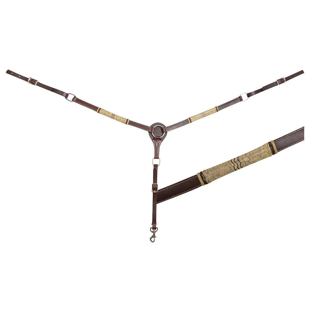 Cashel 1in Breast Collar W/Rawhide Braiding 3 Cashel 1in Breast Collar W/Rawhide Braiding
