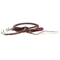 Professionals Choice 1/2in Pineapple Knot Latigo Roping Rein