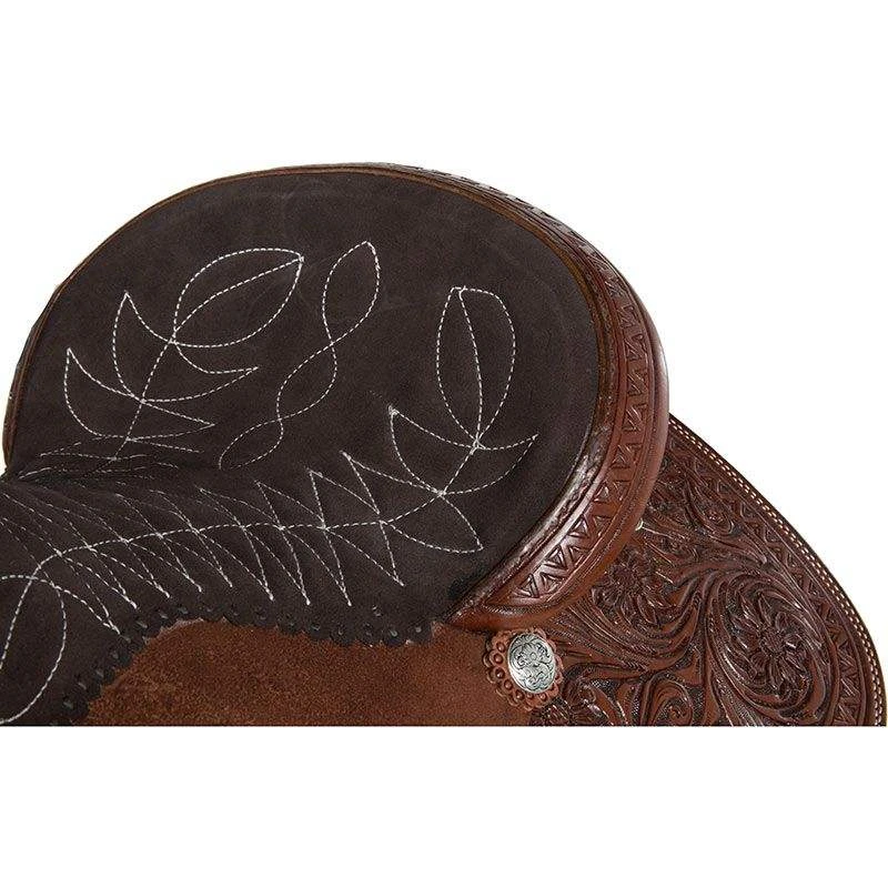 Nrs Competitors NRS Competitor Series Lily Flower Chocolate Roughout W/ Quilted Seat Barrel Saddle 6 Nrs Competitors NRS Competitor Series Lily Flower Chocolate Roughout W/ Quilted Seat Barrel Saddle - Image 4