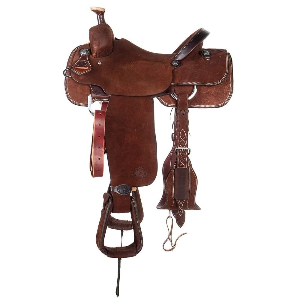 Nrs Competitors Chocolate Roughout Team Roping Saddle 4 Nrs Competitors Chocolate Roughout Team Roping Saddle - Image 2