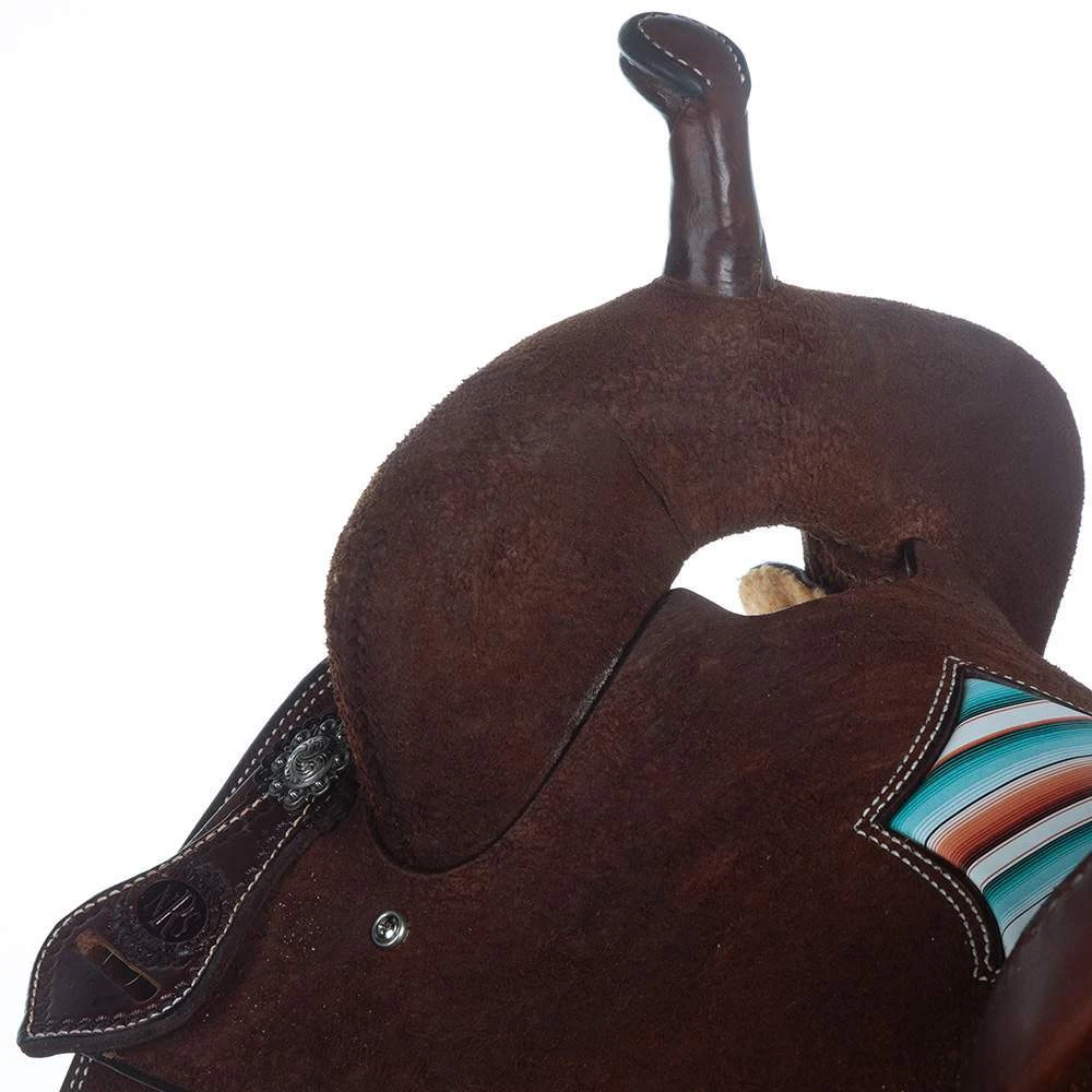 Nrs Competitors Chocolate Roughout Serape Seat Barrel Saddle 6 Nrs Competitors Chocolate Roughout Serape Seat Barrel Saddle - Image 4