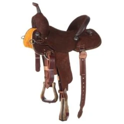 Nrs Competitors NRS Competitor Series Chocolate Roughout Barrel Saddle With Real Wool -NRS || STANCE || Classic Shop 1412113RW 1