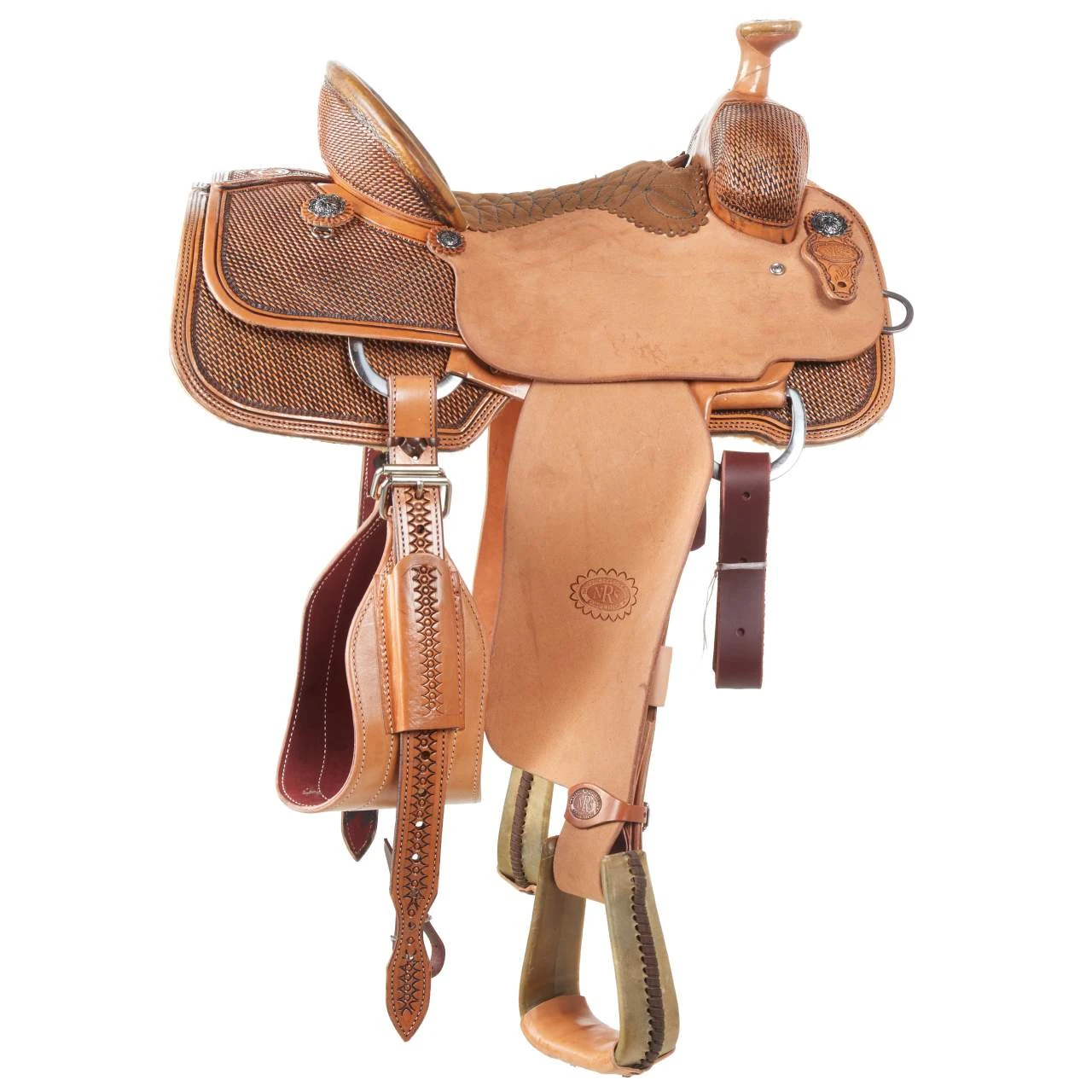 Nrs Competitors NRS 1/2 Breed Baby Basket Antique Team Roping Saddle 5 Nrs Competitors NRS 1/2 Breed Baby Basket Antique Team Roping Saddle - Image 3