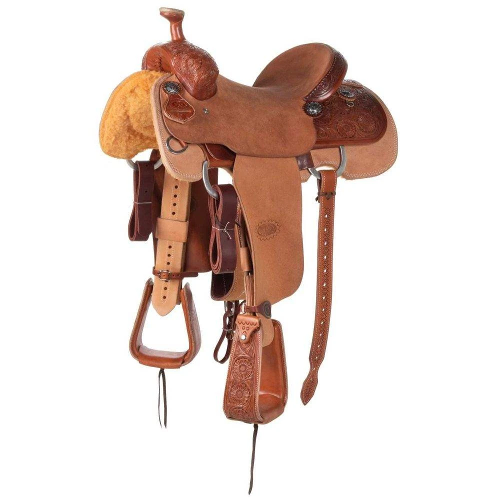 Nrs Competitors NRS 1/4 Breed Chestnut/Natural Combo NRS Floral Team Roping Saddle 4 Nrs Competitors NRS 1/4 Breed Chestnut/Natural Combo NRS Floral Team Roping Saddle - Image 2
