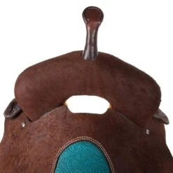 Nrs Competitors Chocolate Roughout Barrel Saddle With Inlaid Floral Turquoise Seat -NRS || STANCE || Classic Shop 1412155RW 3
