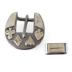 Cowpuncher 3/4 Inch Card Suit Buckle And Keeper