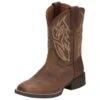 Justin Boots Youth Canter Junior Dusky Brown Kids Cowboy Boots -NRS || STANCE || Classic Shop 147988 default l