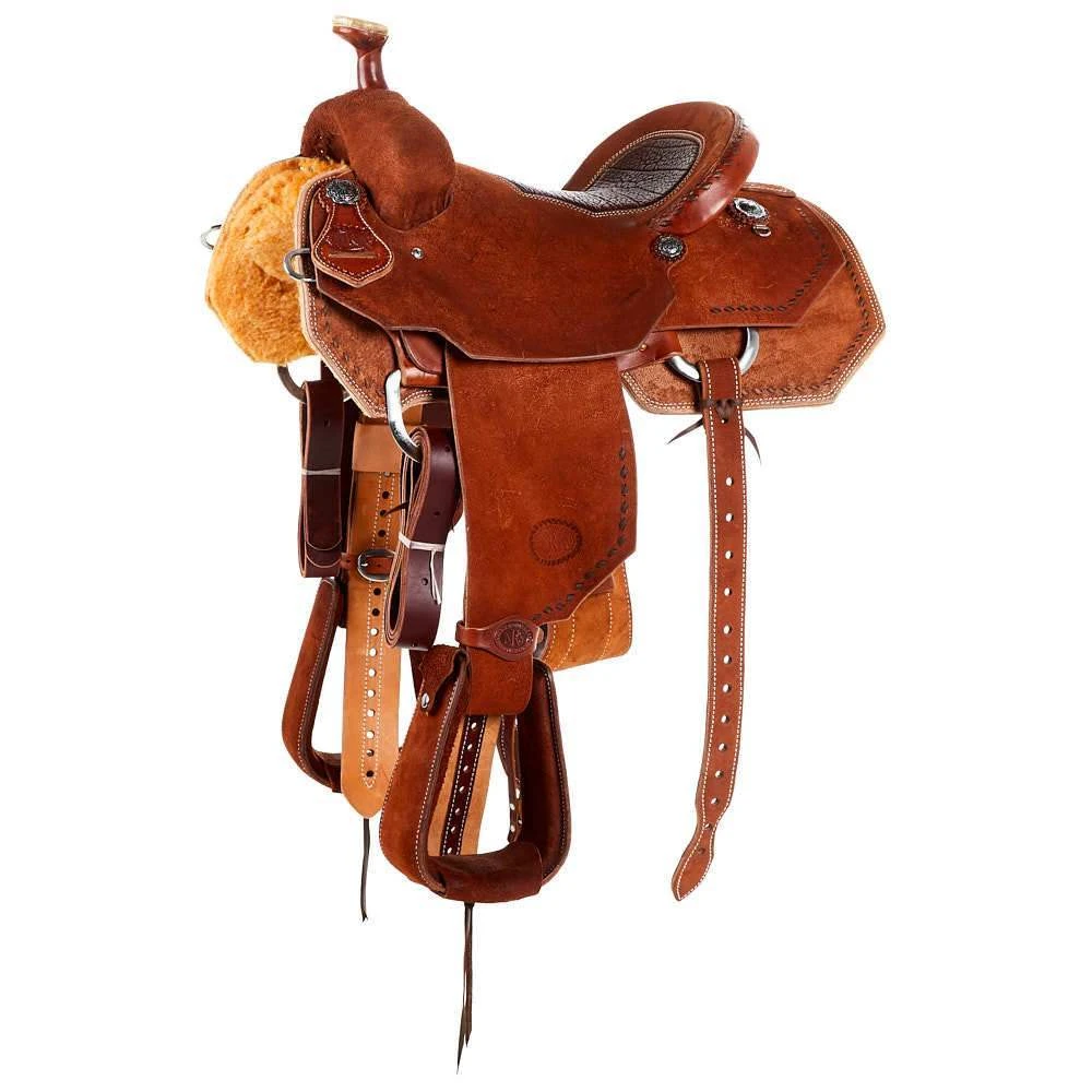 Nrs Competitors NRS Competitor Series Chestnut Rough Out Team Roper Saddle With Inlaid Red Bullhide Seat 3 Nrs Competitors NRS Competitor Series Chestnut Rough Out Team Roper Saddle With Inlaid Red Bullhide Seat