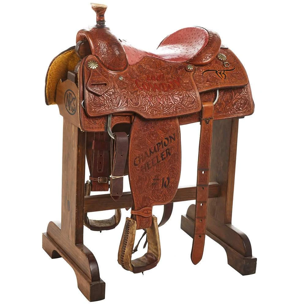 NRS Used 15.5in Cowboy Classic Full Floral Team Roper 3 NRS Used 15.5in Cowboy Classic Full Floral Team Roper