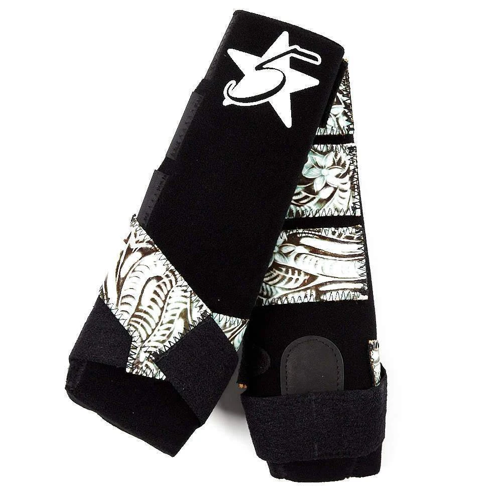 5 Star Equine Products Supplies Inc. 5 Patriot Hind Splint Boots With Turquoise Dallas Floral Pull Tabs 3 5 Star Equine Products Supplies Inc. 5 Patriot Hind Splint Boots With Turquoise Dallas Floral Pull Tabs