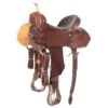 Nrs Competitors 1/2 Breed Chocolate Diamond Stamp With Flower Border Barrel Saddle
