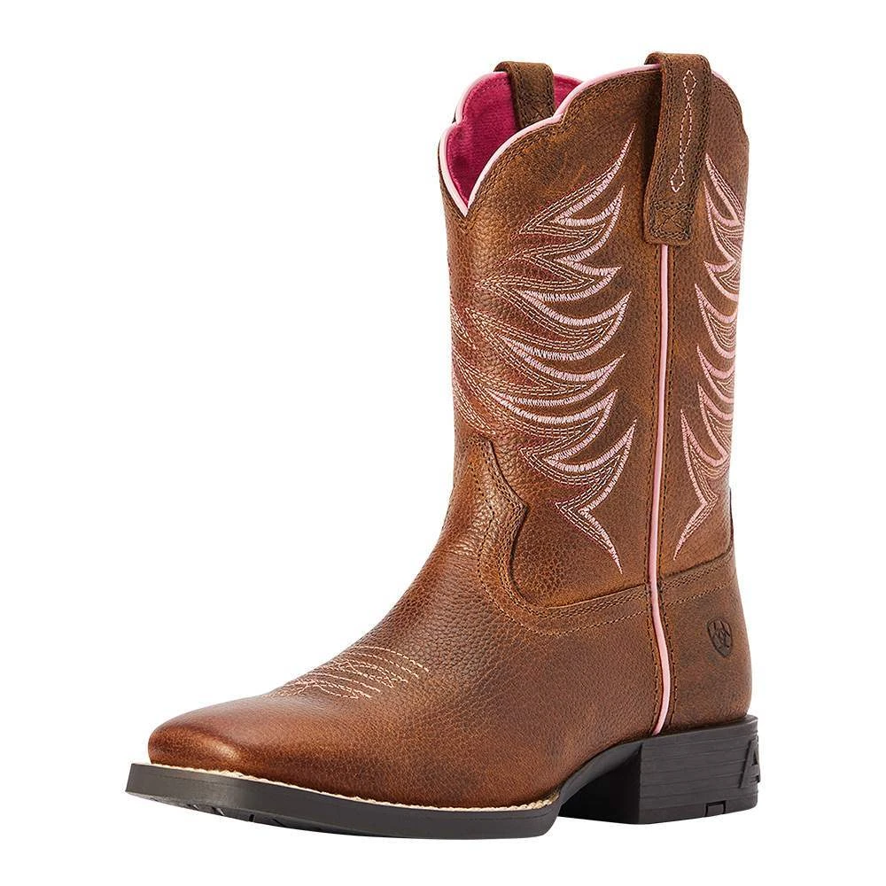 Ariat Youth Rowdy Brown Firecatcher Cowboy Boot 3 Ariat Youth Rowdy Brown Firecatcher Cowboy Boot