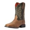 Ariat Youth Distressed Brown Alfalfa Firecatcher Cowboy Boot