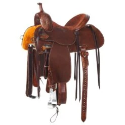 Martin Saddlery Martin Crown C Natural Weathered Antique Waffle With Rust Suede Seat