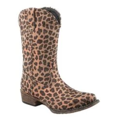 Roper Footwear Youth Riley Leopard Print Boot