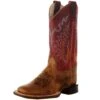 Old West Youth Burnt Brown Red Shaft Square Toe Cowboy Boot 2 Old West Youth Burnt Brown Red Shaft Square Toe Cowboy Boot -NRS || STANCE || Classic Shop 157212 default l