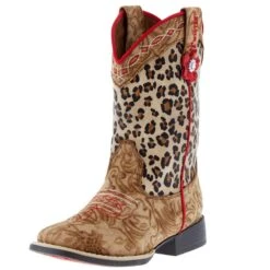 Youth M&F Hannah Leopard Western Boot