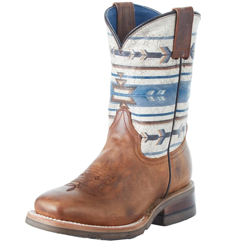 Roper Kids Cowboy Aztec Square Toe Boot 3 Roper Kids Cowboy Aztec Square Toe Boot