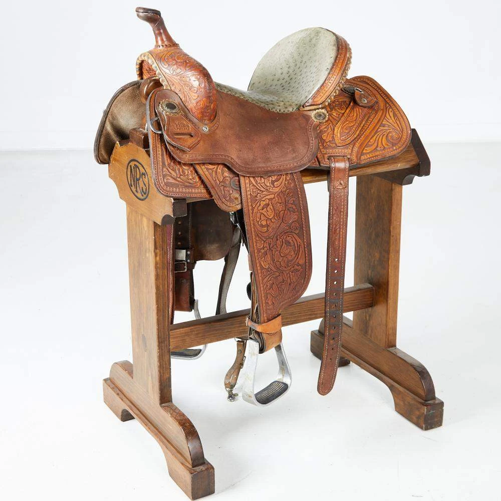 NRS Used 14.5in Double J Lynn Mackenzie Barrel Saddle 3 NRS Used 14.5in Double J Lynn Mackenzie Barrel Saddle