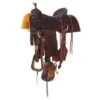 Nrs Competitors Chocolate Roughout Shark Inlaid Seat Team Roping Saddle -NRS || STANCE || Classic Shop 161492 default l