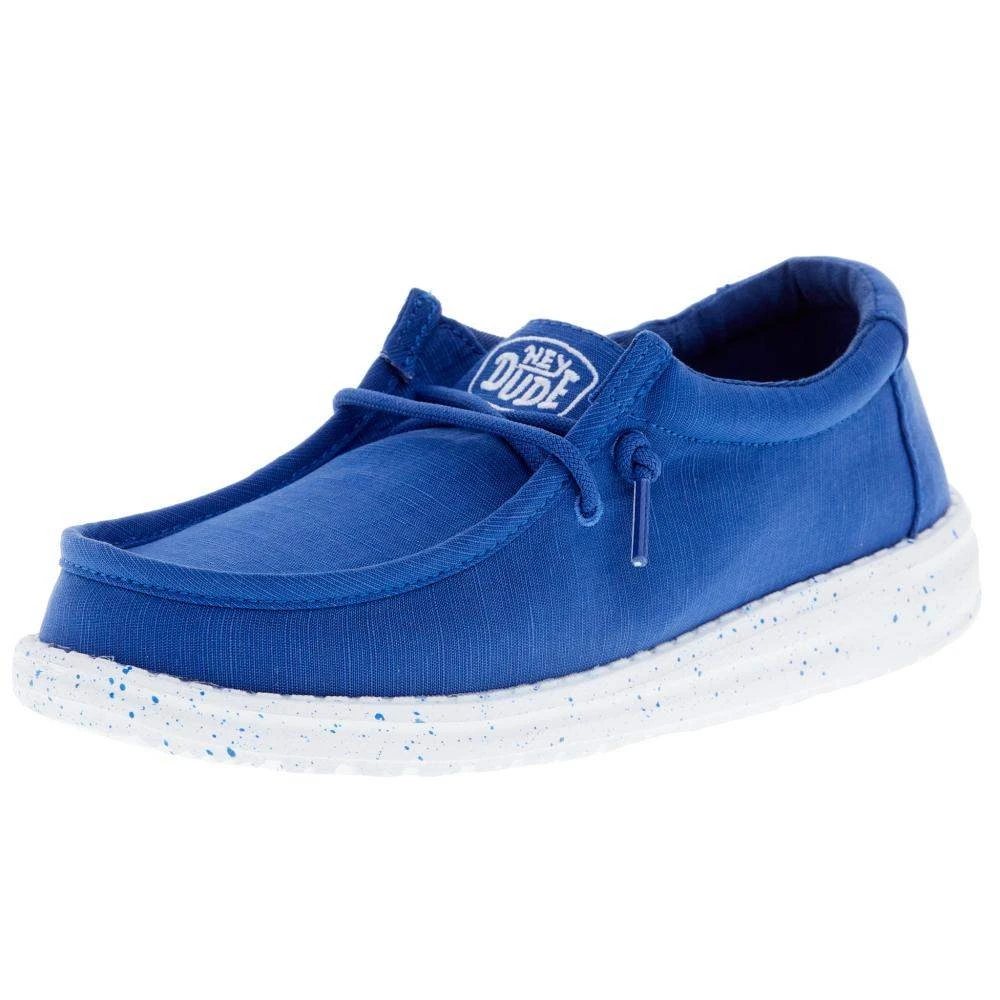 Heydude Youth Hey Dude Wally Slub Navy Canvas Casual Shoe 3 Heydude Youth Hey Dude Wally Slub Navy Canvas Casual Shoe