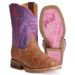 Tin Haul Kid's Lotta Heart With Cowgirl Heart Sole Boot