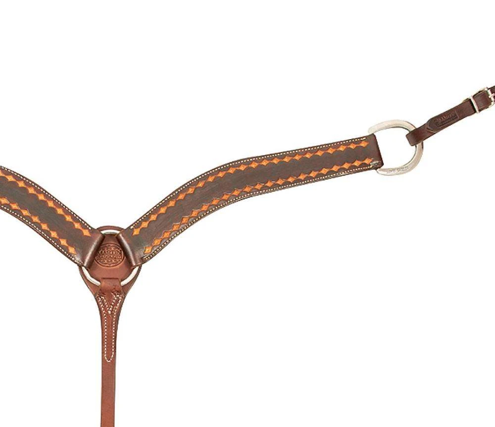 Martin Saddlery Diamond Tooled 2 Inch Contoured Breast Collar 3 Martin Saddlery Diamond Tooled 2 Inch Contoured Breast Collar