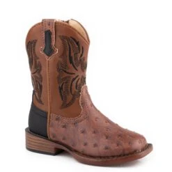 Roper Toddler Dalton Ostrich Print Boot