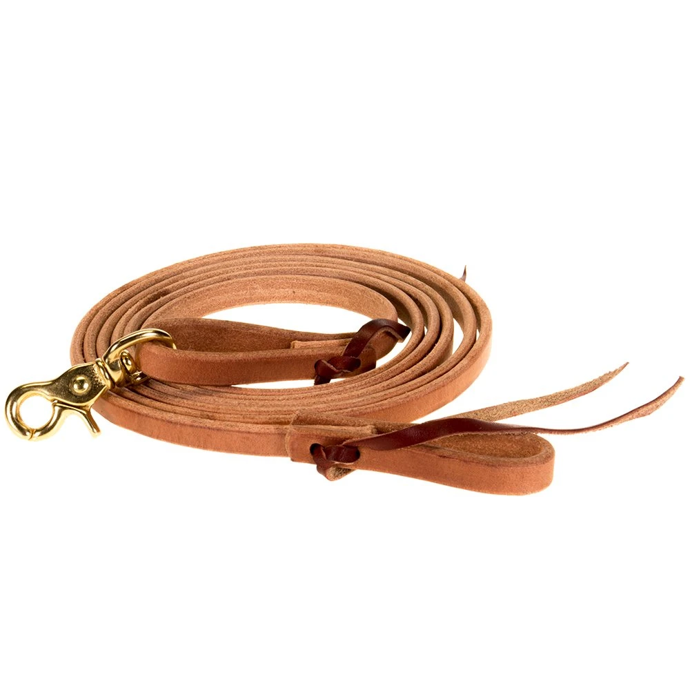 NRS 1/2in Natural Harness Roping Rein 3 NRS 1/2in Natural Harness Roping Rein