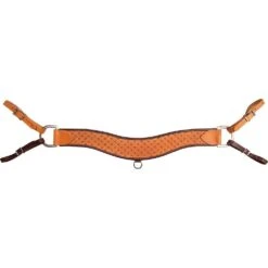 Martin Saddlery 4' Quilted Stamp Natural Roughout Steer Roper Breast Collar