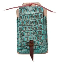 Professionals Choice Turquoise Gator Leather Cell Phone Case