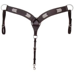 Oxbow Tack Sonoma 3in Roper Breast Collar W/ Rawhide Weaving