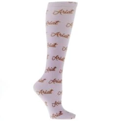 Nestery Hoisery Ariat Ladies Script Navy And Pink 2 Pack Knee High Socks -NRS || STANCE || Classic Shop 3552 650 05