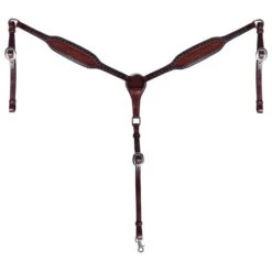 Professionals Choice Blue Buckstitch Basketweave Breast Collar -NRS || STANCE || Classic Shop 3P6011 1