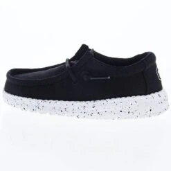 Heydude Toddler Hey Dude Wally Slub Black Canvas Casual Shoe -NRS || STANCE || Classic Shop 40029 001 03