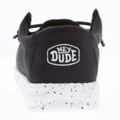 Heydude Youth Hey Dude Wally Slub Black Canvas Casual Shoe 10 Heydude Youth Hey Dude Wally Slub Black Canvas Casual Shoe -NRS || STANCE || Classic Shop 40044 001 04