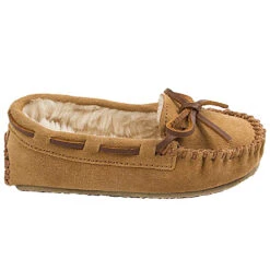 Minnetonka Kids Cassie Cinnamon Suede Slipper -NRS || STANCE || Classic Shop 4811 21