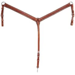 Circle Y Saddlery Reg Oil 1 1/2in. Shell Tooled Breast Collar