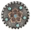 Augus Silversmiths Llc Copper Flower With Turquoise Stone And Crystal 1 1/2 Inch Concho 1 Augus Silversmiths Llc Copper Flower With Turquoise Stone And Crystal 1 1/2 Inch Concho -NRS || STANCE || Classic Shop 82512 default l