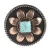 Augus Silversmiths Llc Copper Flower Turquoise Stone 1 1/2 Inch Concho -NRS || STANCE || Classic Shop 87465 default l